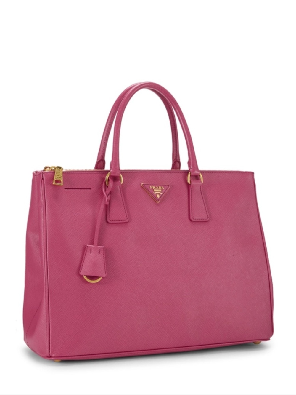 Prada Pink Saffiano Executive Tote - Large